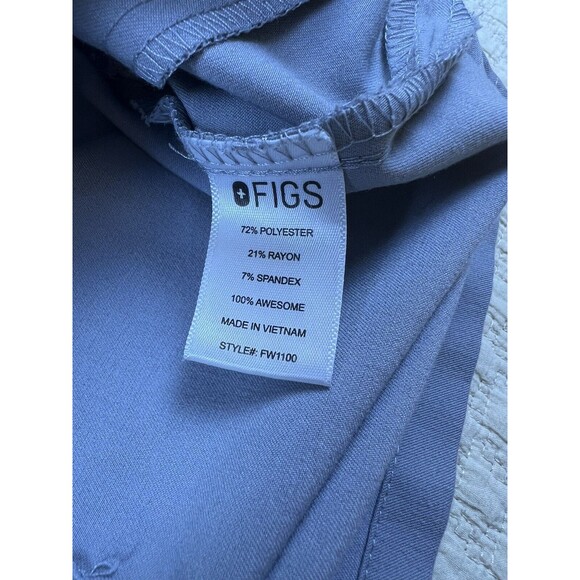Figs Casma Three Pocket Scrub Top Womens XS‎ Light Gray Nurse Stretch Shirt - Picture 3 of 8